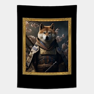 Fearless Shiba Inu - Samurai Emissary (Framed) Tapestry