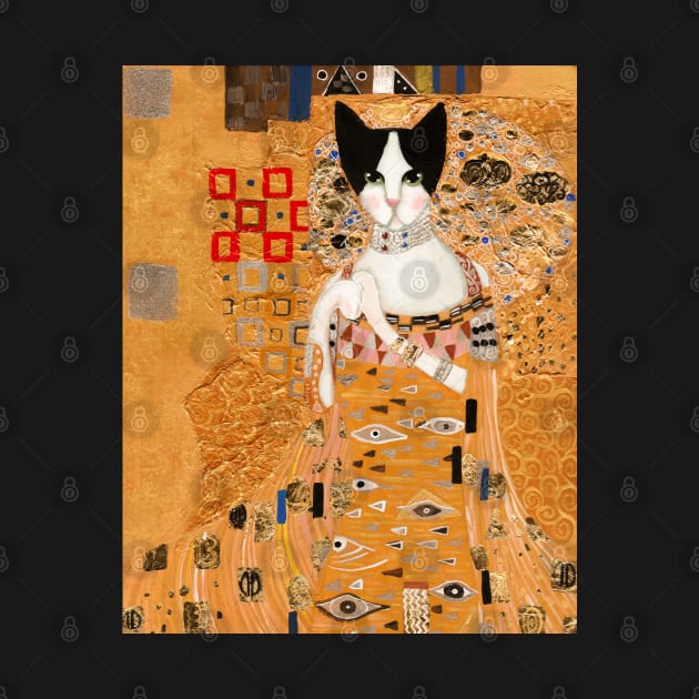 Klimt Cat Portrait by KilkennyCat Art