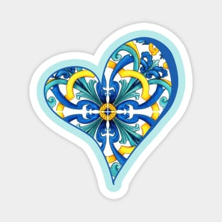 Heart of  Portuguese Tiles Magnet