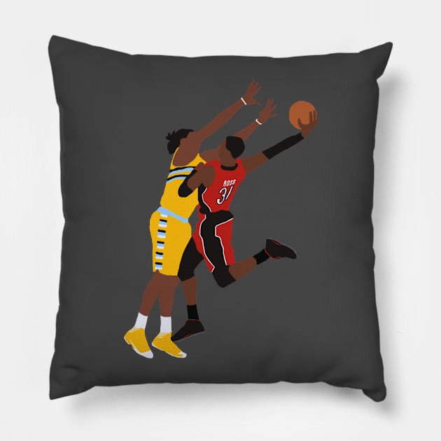 Terrence Ross Dunk over Kenneth Faried Pillow by xRatTrapTeesx