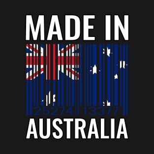 Made In Australia Barcode Flag T-Shirt