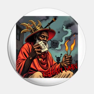 OBEAH MAN – FULL COLOUR – FETERS AND LIMERS – CARIBBEAN FOLKLORE EVENT DJ GEAR Pin