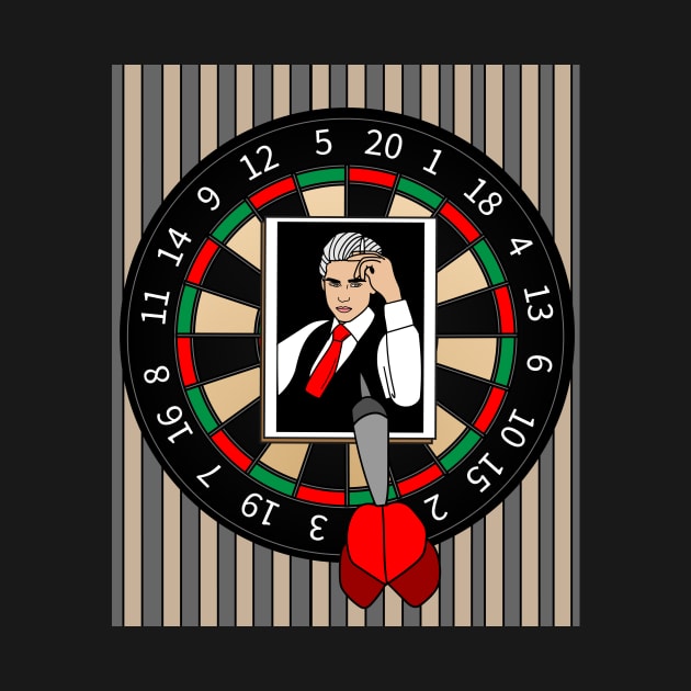 Dartboard Dart Player With Darts Arrows by flofin