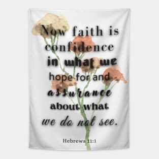 Hebrews 11:1, Famous Bible Verse. Tapestry