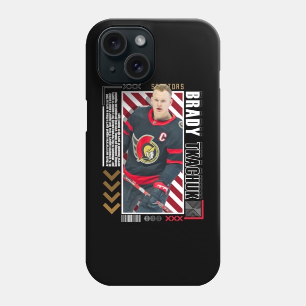 Brady Tkachuk Paper Poster Version 10 Phone Case by art.Hamdan