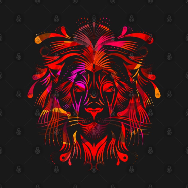 geometric lion by Drawab Designs