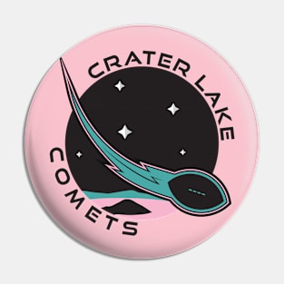 Crater Lake Comets Logo with Team Name Pin