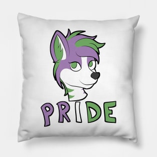 Genderqueer Pride - Furry Mascot Pillow