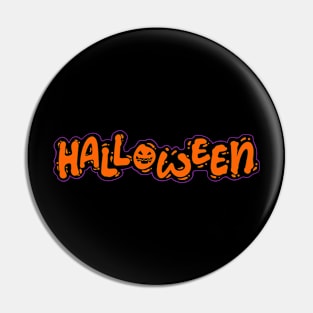 Halloween lettering vector Pin