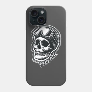 Ski Freeride Skull Unleashed Tee Phone Case