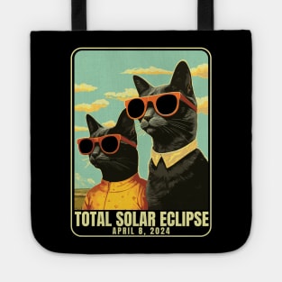 2024 Total Solar Eclipse April 8 Eclipse Watching Cats Tote