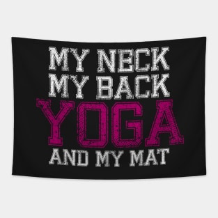 Yoga and My Mat (pink version) Tapestry