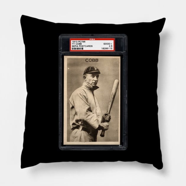 1910 PC796 Sepia Postcards -  TY COBB Pillow by anjaytenan