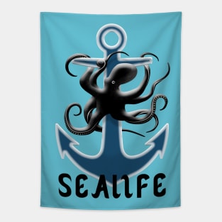 Sealife - Octopus and anchor Tapestry