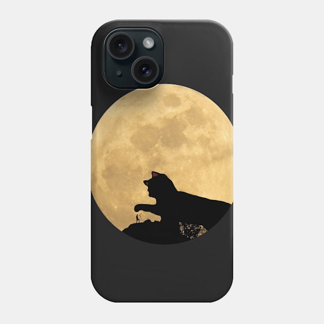 The Cat and the Moon Phone Case by madmonkey