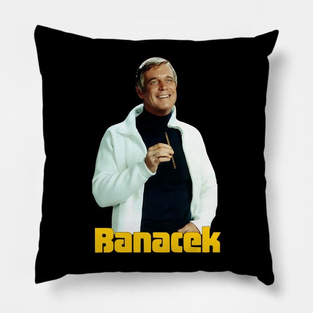 Banacek - George Peppard Pillow by wildzerouk