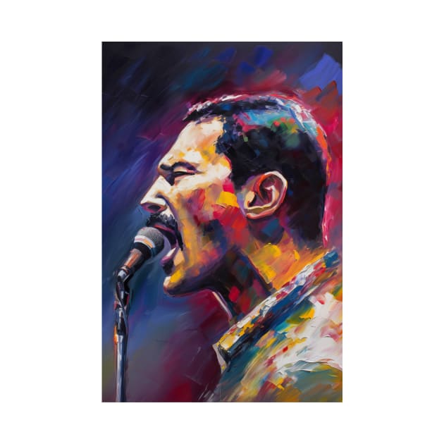 Bohemian Rhapsody: Abstract Portrait of Freddie Mercury by simonrudd