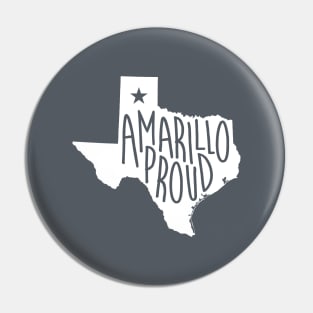 Amarillo Proud (White Ink) Pin