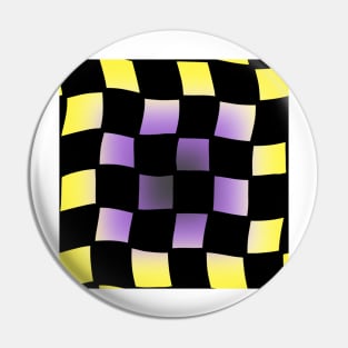 Checker Board - Nonbinary Pride Pin