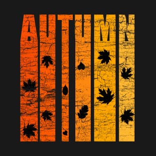 Autumn And Fall Colors Vintage Distressed Style T-Shirt