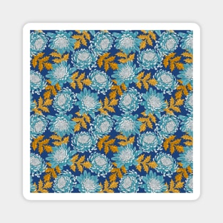 Chrysanthemum Floral Seamless Pattern Magnet