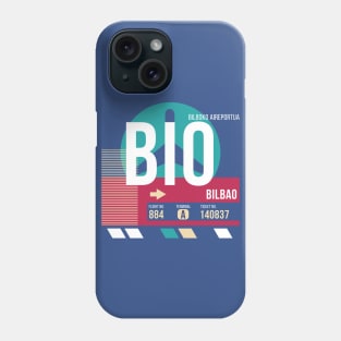 Bilbao, Spain (BIO) Airport Code Baggage Tag Phone Case