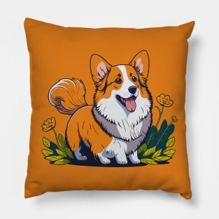 Corgi Portrait Pillow