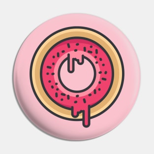 Melting Pink Cute Donut Pin