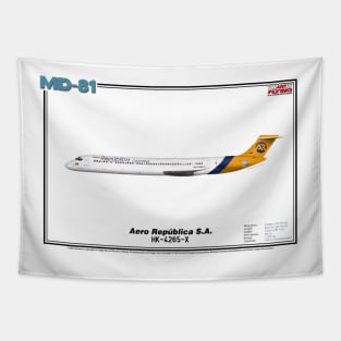 McDonnell Douglas MD-81 - Aero República S.A. (Art Print) Tapestry