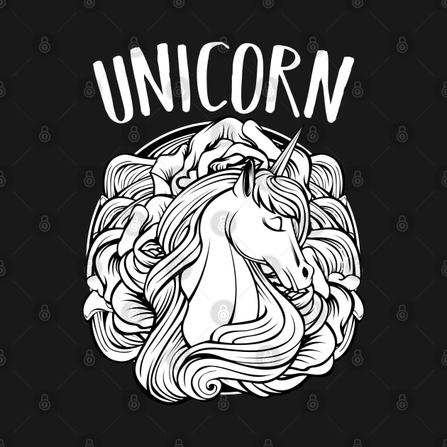 Unicorn - Trendy Line-Art Horse Magical by Lumio Gifts