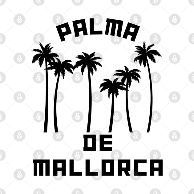 Palma de Mallorca Spain Black text by Papilio Art