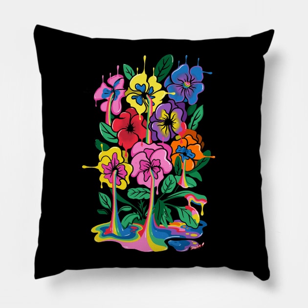 Pansies Pillow by ms_wearer