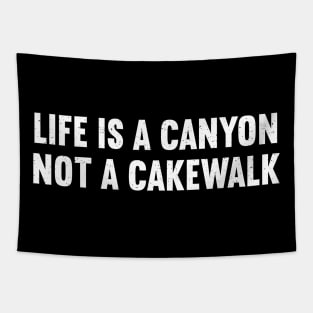 Life is a Canyon, Not a Cakewalk Tapestry