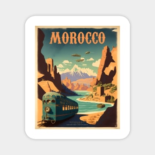 Morocco Desert Vintage Travel Art Poster Magnet