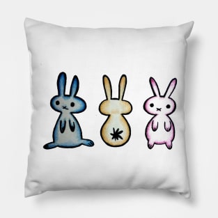 bunny triplets Pillow