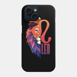 Leo Lion Zodiac Geometric Symbol Phone Case