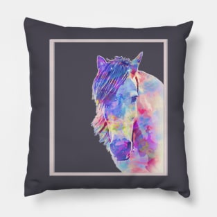 Abstract Horse Head Pastels Pillow