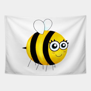 Cute Wholesome Bee - A Happy Bumblebee Tapestry