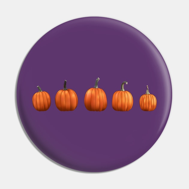 Five Pumpkins (Purple) Pin by ziafrazier