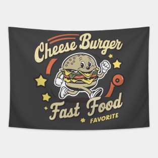 Cheese Burger Fast Food Favorite Tapestry