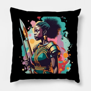 African Woman Warrior Pillow