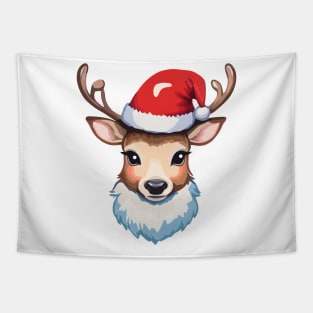 Reindeer with Christmas Hat Tapestry