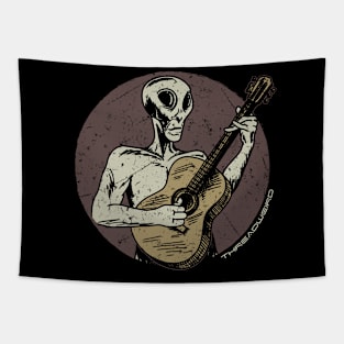 Alien Acoustic Guitar Tapestry