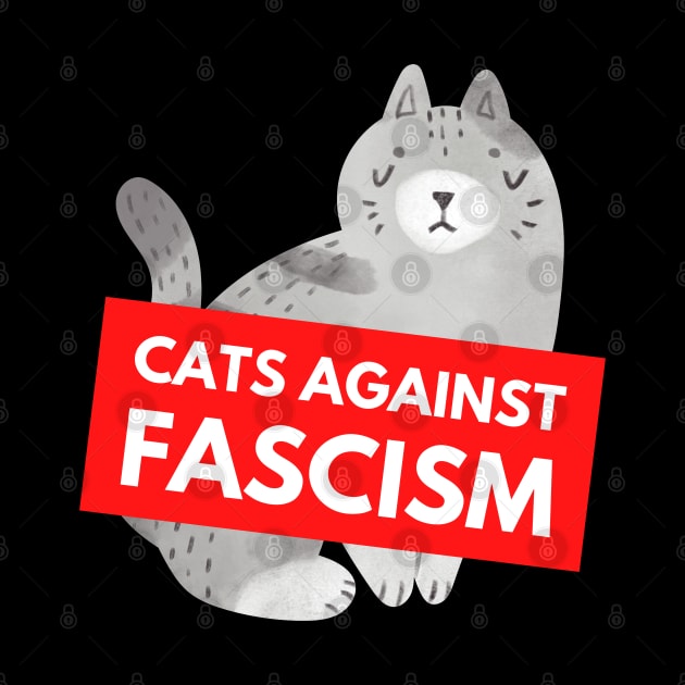 Cats Against Fascism (Charcoal) by applebubble