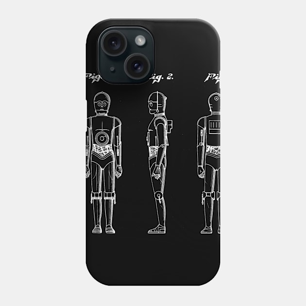 Robot Vintage Patent Drawing Phone Case by TheYoungDesigns