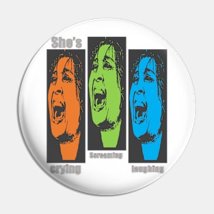 she's crying, screaming or laughing answer the question t-shirt 2020 Pin