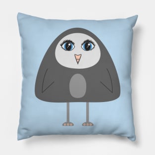 Cute Geometric Penguin Pillow