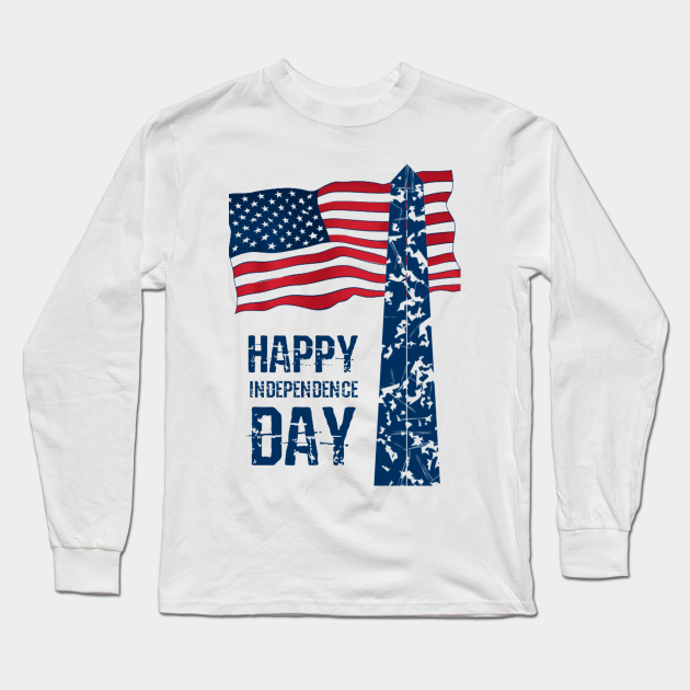 Vintage American Flag Independence Day Design American Flag Long Sleeve T Shirt Teepublic