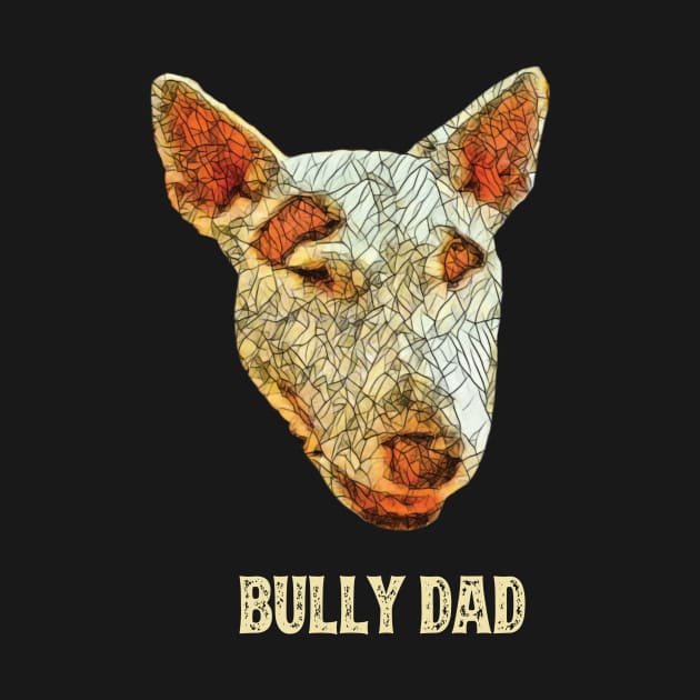 English Bull Terrier Dad Father's Day Gift by DoggyStyles