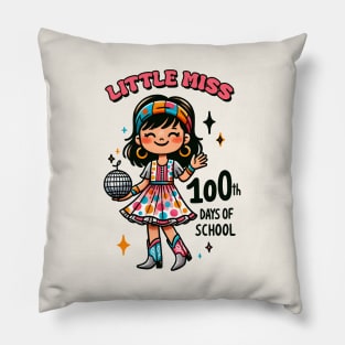 Little Miss, 100th Days Of School Pillow